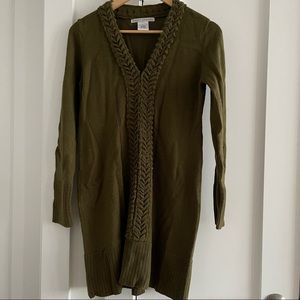 Forest green sweater dress